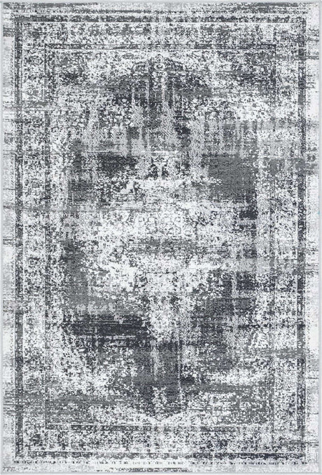 Gray 4' 1 x 6' 1 Lucerne Rectangle Area Rug 100% Polypropylene Traditional Classic Easy Clean Carpet for Kitchens, Living Rooms, Bedroom, Office for Sale at Rug Engine