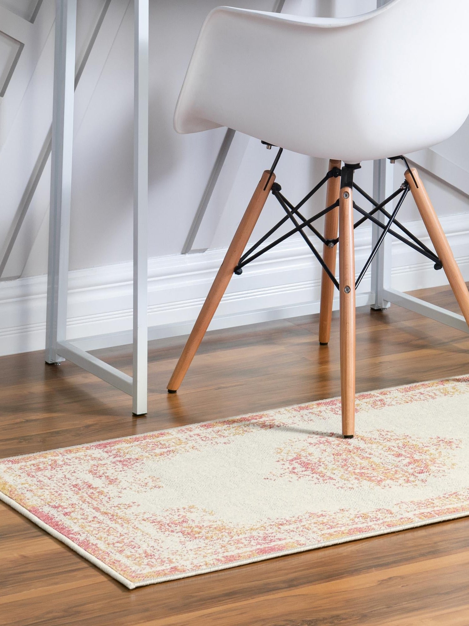 Ivory 2' x 6' 1 Lucerne Runner Area Rug 100% Polypropylene Traditional Classic Easy Clean Carpet for Kitchens, Living Rooms, Bedroom, Office for Sale at Rug Engine