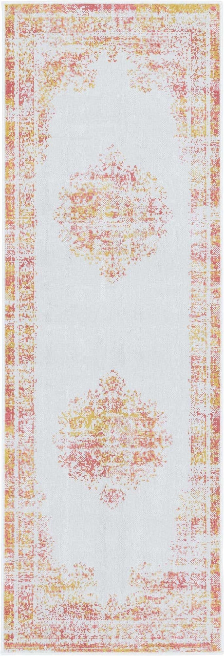 Ivory 2' x 6' 1 Lucerne Runner Area Rug 100% Polypropylene Traditional Classic Easy Clean Carpet for Kitchens, Living Rooms, Bedroom, Office for Sale at Rug Engine