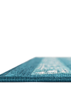Blue 5' 3 x 8' Lucerne Rectangle Area Rug 100% Polypropylene Traditional Classic Easy Clean Carpet for Kitchens, Living Rooms, Bedroom, Office for Sale at Rug Engine