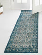 Blue 2' x 6' 1 Lucerne Runner Area Rug 100% Polypropylene Traditional Classic Easy Clean Carpet for Kitchens, Living Rooms, Bedroom, Office for Sale at Rug Engine