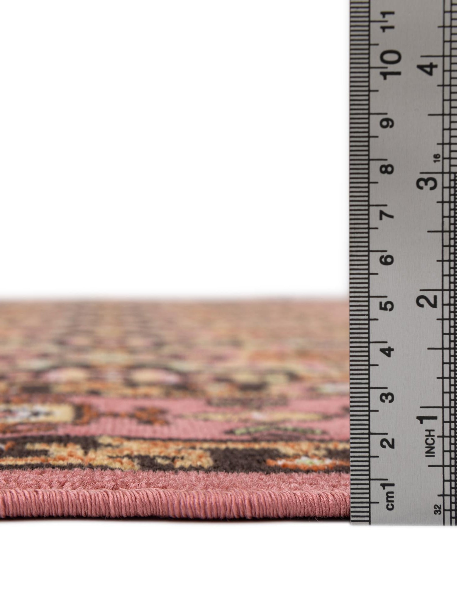 Pink 4' 1 x 6' 1 Lucerne Rectangle Area Rug 100% Polypropylene Traditional Classic Easy Clean Carpet for Kitchens, Living Rooms, Bedroom, Office for Sale at Rug Engine