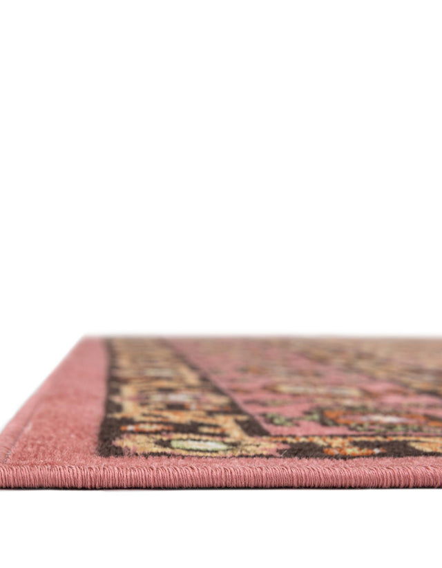 Pink 5' 3 x 8' Lucerne Rectangle Area Rug 100% Polypropylene Traditional Classic Easy Clean Carpet for Kitchens, Living Rooms, Bedroom, Office for Sale at Rug Engine
