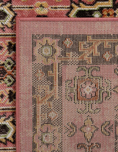 Pink 7' 10 x 10' Lucerne Rectangle Area Rug 100% Polypropylene Traditional Classic Easy Clean Carpet for Kitchens, Living Rooms, Bedroom, Office for Sale at Rug Engine