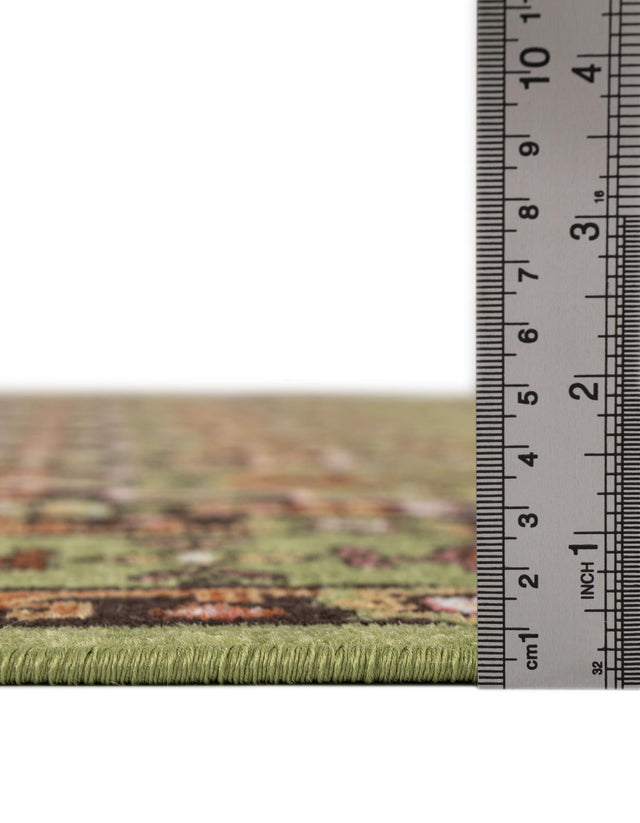 Green 7' 10 x 10' Lucerne Rectangle Area Rug 100% Polypropylene Traditional Classic Easy Clean Carpet for Kitchens, Living Rooms, Bedroom, Office for Sale at Rug Engine