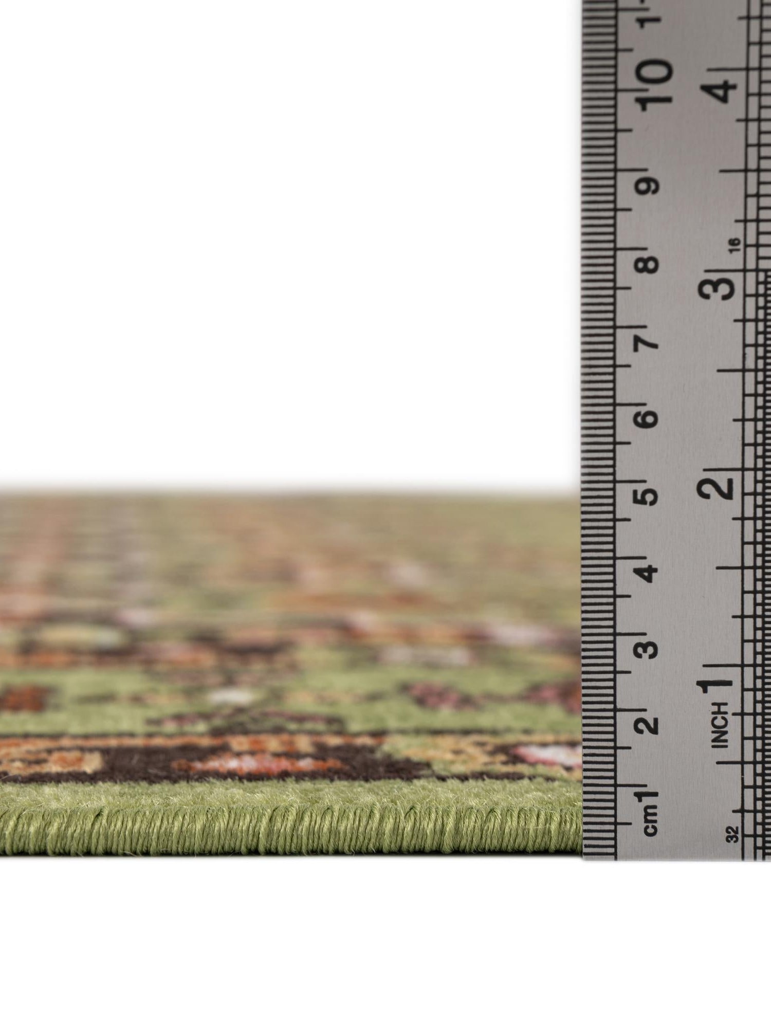 Green 5' 3 x 8' Lucerne Rectangle Area Rug 100% Polypropylene Traditional Classic Easy Clean Carpet for Kitchens, Living Rooms, Bedroom, Office for Sale at Rug Engine