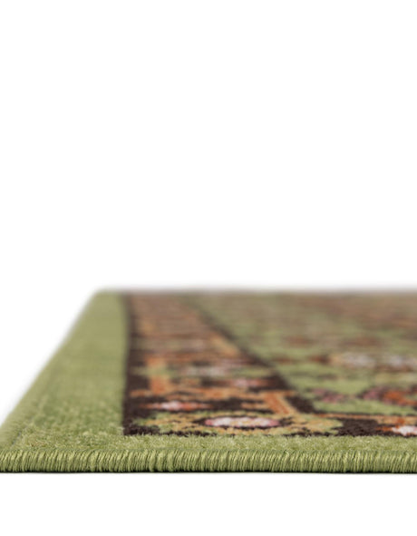 Green 7' 10 x 10' Lucerne Rectangle Area Rug 100% Polypropylene Traditional Classic Easy Clean Carpet for Kitchens, Living Rooms, Bedroom, Office for Sale at Rug Engine