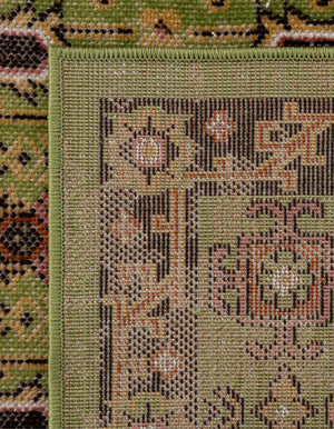 Green 7' 10 x 10' Lucerne Rectangle Area Rug 100% Polypropylene Traditional Classic Easy Clean Carpet for Kitchens, Living Rooms, Bedroom, Office for Sale at Rug Engine