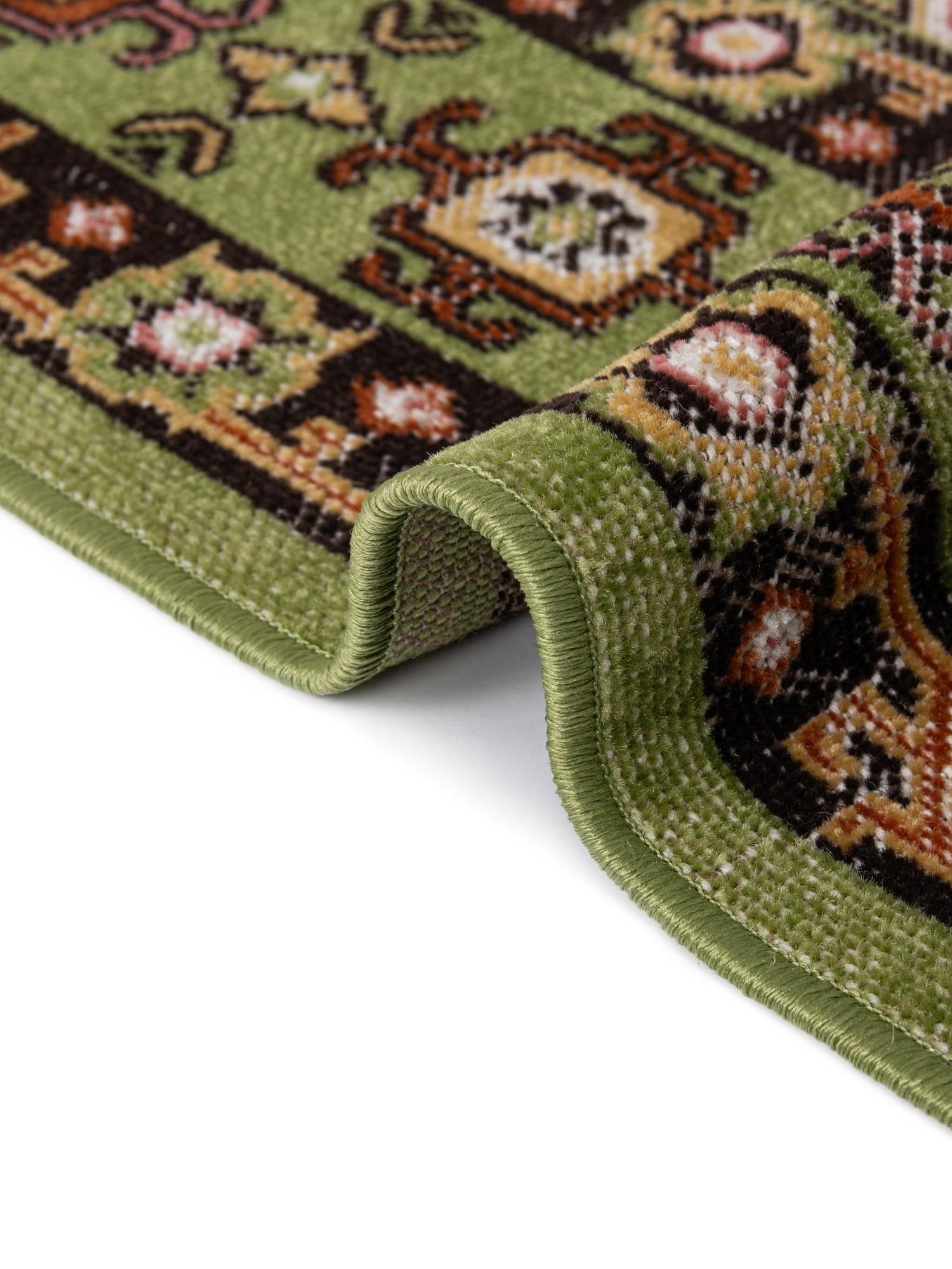 Green 7' 10 x 10' Lucerne Rectangle Area Rug 100% Polypropylene Traditional Classic Easy Clean Carpet for Kitchens, Living Rooms, Bedroom, Office for Sale at Rug Engine