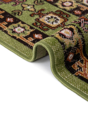 Green 7' 10 x 10' Lucerne Rectangle Area Rug 100% Polypropylene Traditional Classic Easy Clean Carpet for Kitchens, Living Rooms, Bedroom, Office for Sale at Rug Engine