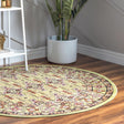 Green 5' 3 x 5' 3 Lucerne Round Area Rug 100% Polypropylene Traditional Classic Easy Clean Carpet for Kitchens, Living Rooms, Bedroom, Office for Sale at Rug Engine