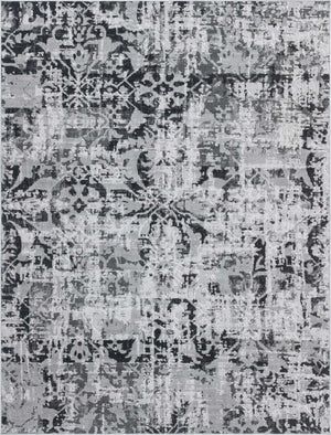 Gray 9' x 12' Lucerne Rectangle Area Rug 100% Polypropylene Traditional Classic Easy Clean Carpet for Kitchens, Living Rooms, Bedroom, Office for Sale at Rug Engine