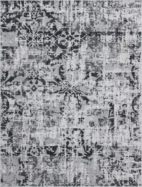 Gray 9' x 12' Lucerne Rectangle Area Rug 100% Polypropylene Traditional Classic Easy Clean Carpet for Kitchens, Living Rooms, Bedroom, Office for Sale at Rug Engine