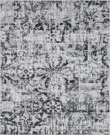 Gray 7' 10 x 10' Lucerne Rectangle Area Rug 100% Polypropylene Traditional Classic Easy Clean Carpet for Kitchens, Living Rooms, Bedroom, Office for Sale at Rug Engine
