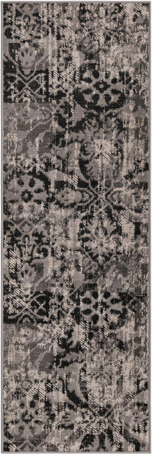 Gray 2' x 6' 1 Lucerne Runner Area Rug 100% Polypropylene Traditional Classic Easy Clean Carpet for Kitchens, Living Rooms, Bedroom, Office for Sale at Rug Engine