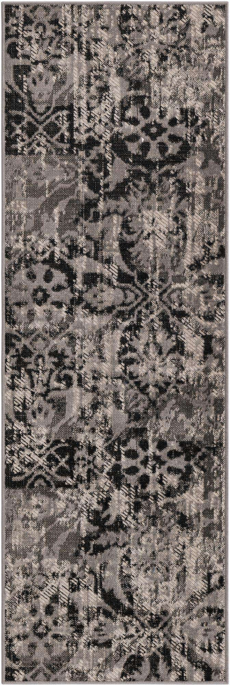 Gray 2' x 6' 1 Lucerne Runner Area Rug 100% Polypropylene Traditional Classic Easy Clean Carpet for Kitchens, Living Rooms, Bedroom, Office for Sale at Rug Engine