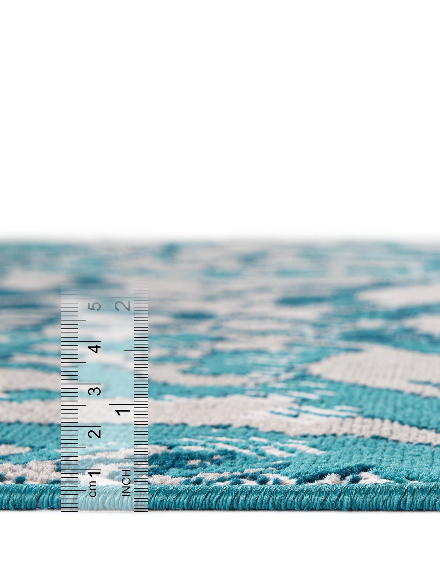 Blue 4' 1 x 6' 1 Lucerne Rectangle Area Rug 100% Polypropylene Traditional Classic Easy Clean Carpet for Kitchens, Living Rooms, Bedroom, Office for Sale at Rug Engine
