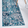 Blue 2' x 6' 1 Lucerne Runner Area Rug 100% Polypropylene Traditional Classic Easy Clean Carpet for Kitchens, Living Rooms, Bedroom, Office for Sale at Rug Engine