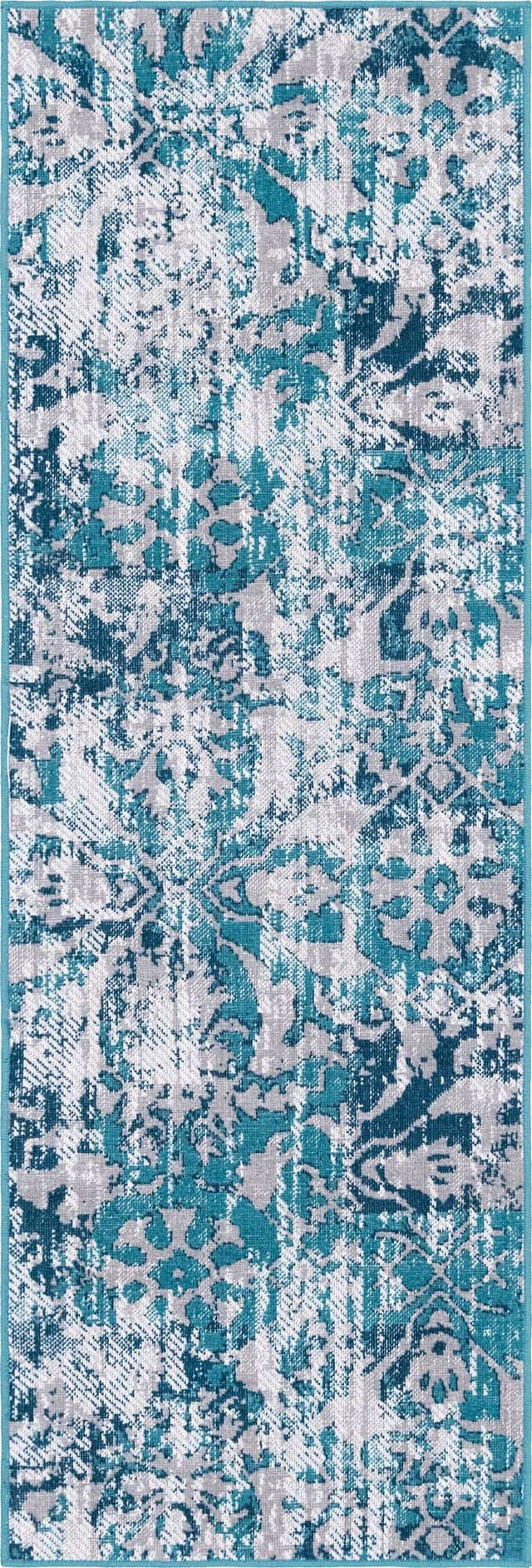 Blue 2' x 6' 1 Lucerne Runner Area Rug 100% Polypropylene Traditional Classic Easy Clean Carpet for Kitchens, Living Rooms, Bedroom, Office for Sale at Rug Engine