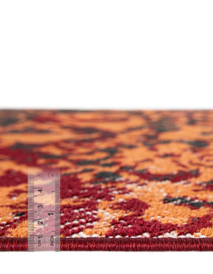 Rust Red 5' 3 x 8' Lucerne Rectangle Area Rug 100% Polypropylene Traditional Classic Easy Clean Carpet for Kitchens, Living Rooms, Bedroom, Office for Sale at Rug Engine
