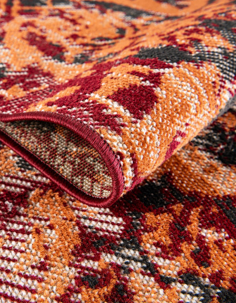 Rust Red 7' 10 x 10' Lucerne Rectangle Area Rug 100% Polypropylene Traditional Classic Easy Clean Carpet for Kitchens, Living Rooms, Bedroom, Office for Sale at Rug Engine