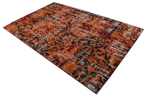 Rust Red 5' 3 x 8' Lucerne Rectangle Area Rug 100% Polypropylene Traditional Classic Easy Clean Carpet for Kitchens, Living Rooms, Bedroom, Office for Sale at Rug Engine