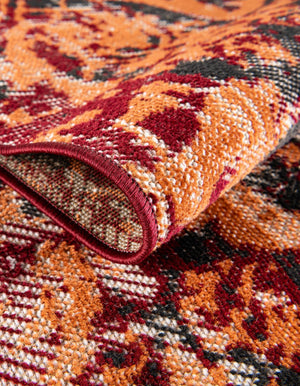 Rust Red 5' 3 x 5' 3 Lucerne Round Area Rug 100% Polypropylene Traditional Classic Easy Clean Carpet for Kitchens, Living Rooms, Bedroom, Office for Sale at Rug Engine