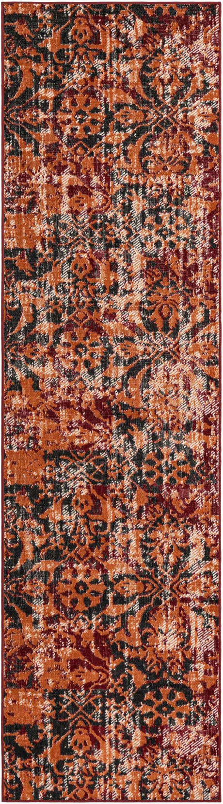 Rust Red 2' 7 x 10' Lucerne Runner Area Rug 100% Polypropylene Traditional Classic Easy Clean Carpet for Kitchens, Living Rooms, Bedroom, Office for Sale at Rug Engine