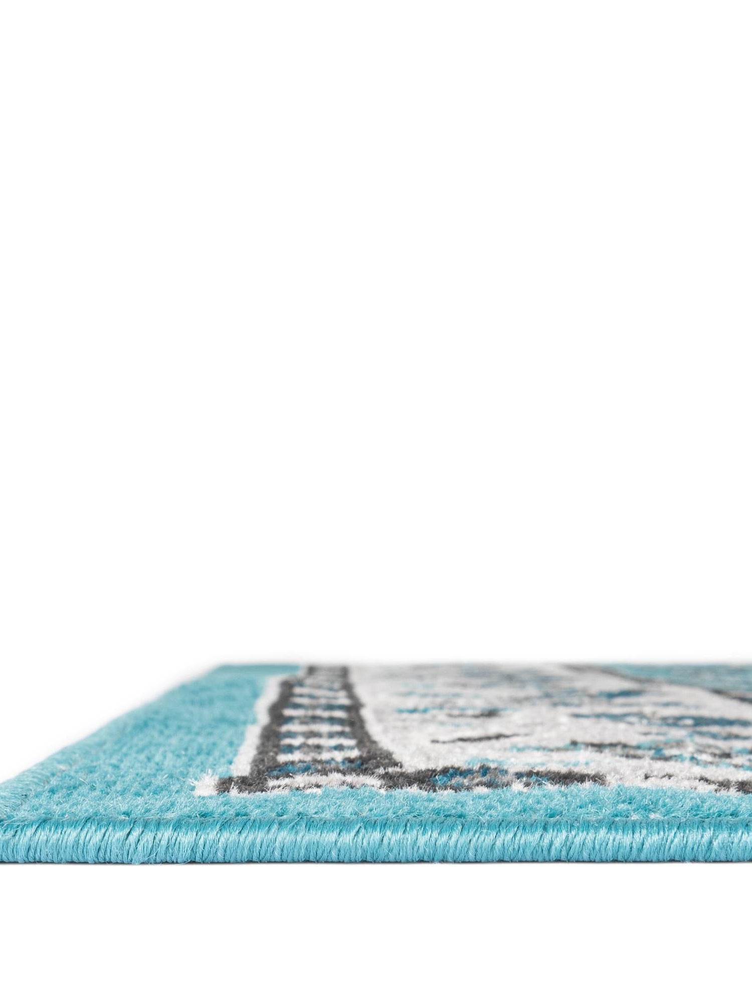 Blue 2' x 6' 1 Lucerne Runner Area Rug 100% Polypropylene Traditional Classic Easy Clean Carpet for Kitchens, Living Rooms, Bedroom, Office for Sale at Rug Engine