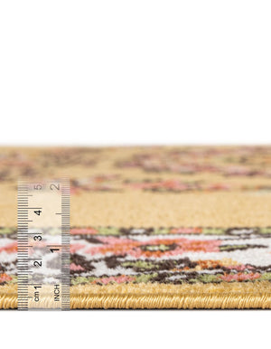 Yellow 5' 3 x 8' Lucerne Rectangle Area Rug 100% Polypropylene Traditional Classic Easy Clean Carpet for Kitchens, Living Rooms, Bedroom, Office for Sale at Rug Engine