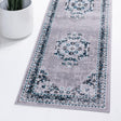 Gray 2' 7 x 10' Lucerne Runner Area Rug 100% Polypropylene Traditional Classic Easy Clean Carpet for Kitchens, Living Rooms, Bedroom, Office for Sale at Rug Engine