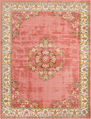 Rose 9' x 12' Lucerne Rectangle Area Rug 100% Polypropylene Traditional Classic Easy Clean Carpet for Kitchens, Living Rooms, Bedroom, Office for Sale at Rug Engine