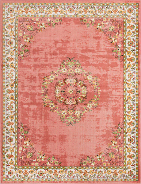 Rose 9' x 12' Lucerne Rectangle Area Rug 100% Polypropylene Traditional Classic Easy Clean Carpet for Kitchens, Living Rooms, Bedroom, Office for Sale at Rug Engine