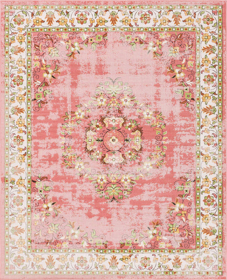 Rose 7' 10 x 10' Lucerne Rectangle Area Rug 100% Polypropylene Traditional Classic Easy Clean Carpet for Kitchens, Living Rooms, Bedroom, Office for Sale at Rug Engine