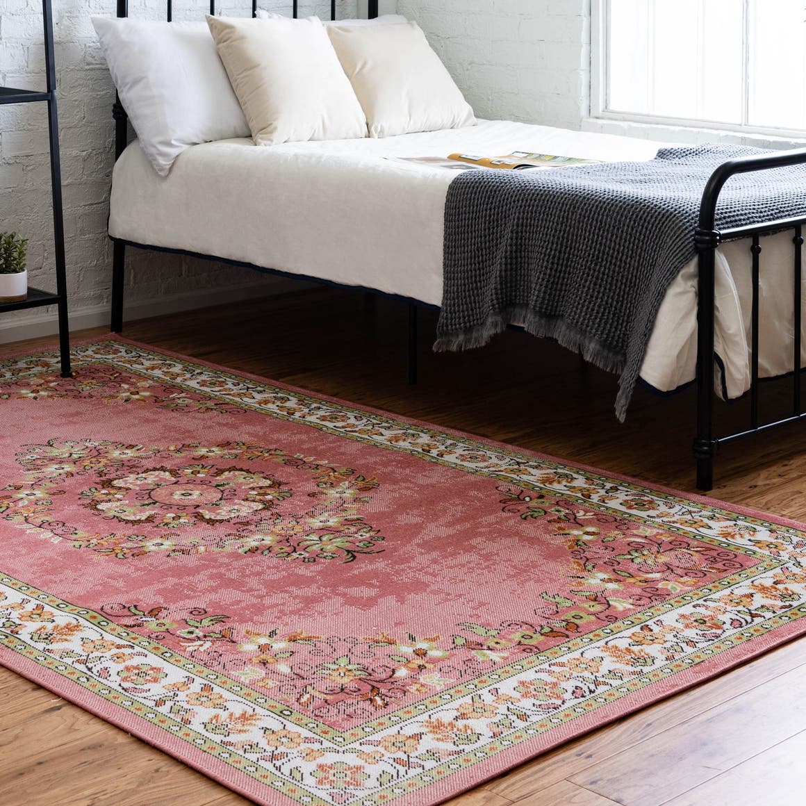 Rose 9' x 12' Lucerne Rectangle Area Rug 100% Polypropylene Traditional Classic Easy Clean Carpet for Kitchens, Living Rooms, Bedroom, Office for Sale at Rug Engine