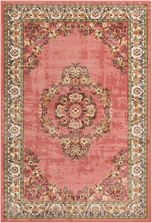 Rose 4' 1 x 6' 1 Lucerne Rectangle Area Rug 100% Polypropylene Traditional Classic Easy Clean Carpet for Kitchens, Living Rooms, Bedroom, Office for Sale at Rug Engine