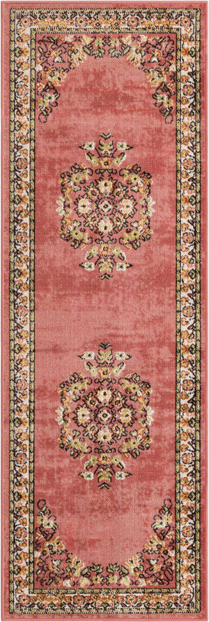 Rose 2' x 6' 1 Lucerne Runner Area Rug 100% Polypropylene Traditional Classic Easy Clean Carpet for Kitchens, Living Rooms, Bedroom, Office for Sale at Rug Engine