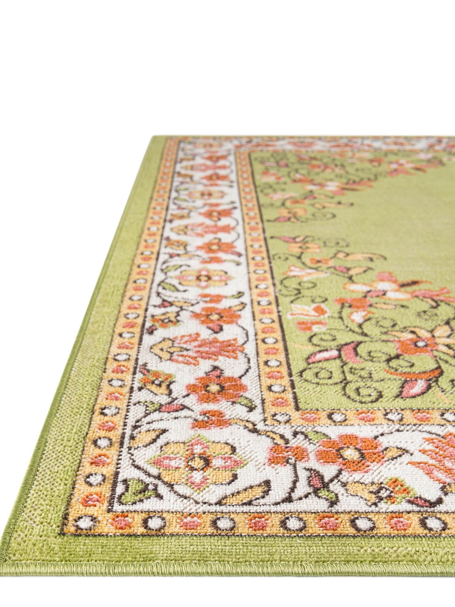Green 7' 10 x 10' Lucerne Rectangle Area Rug 100% Polypropylene Traditional Classic Easy Clean Carpet for Kitchens, Living Rooms, Bedroom, Office for Sale at Rug Engine