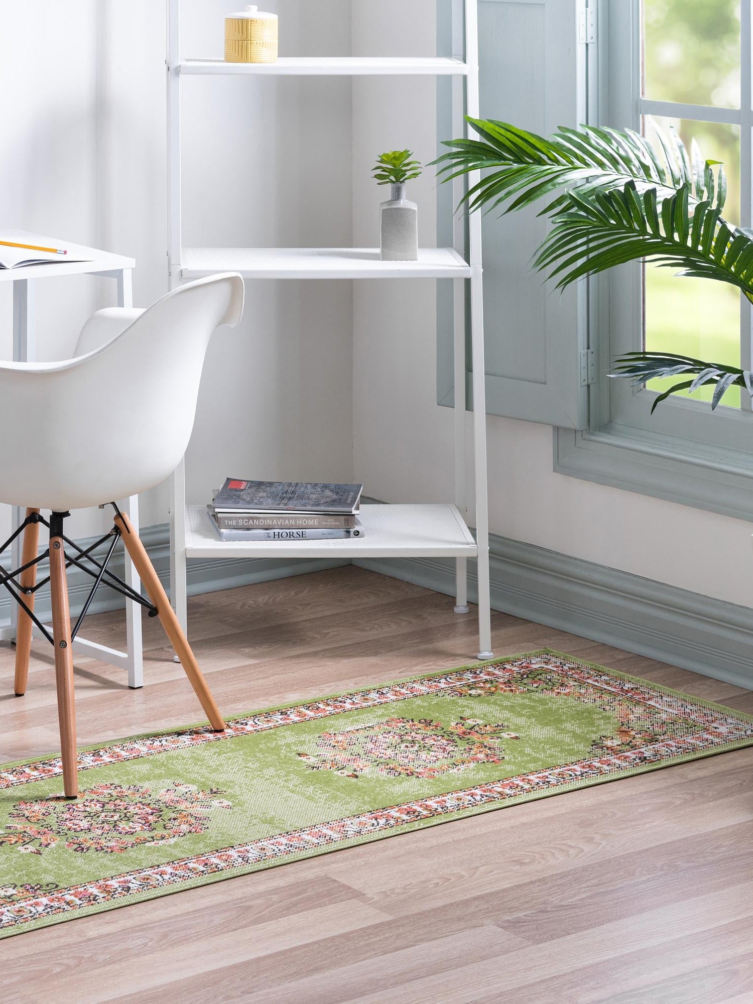 Green 2' 7 x 10' Lucerne Runner Area Rug 100% Polypropylene Traditional Classic Easy Clean Carpet for Kitchens, Living Rooms, Bedroom, Office for Sale at Rug Engine