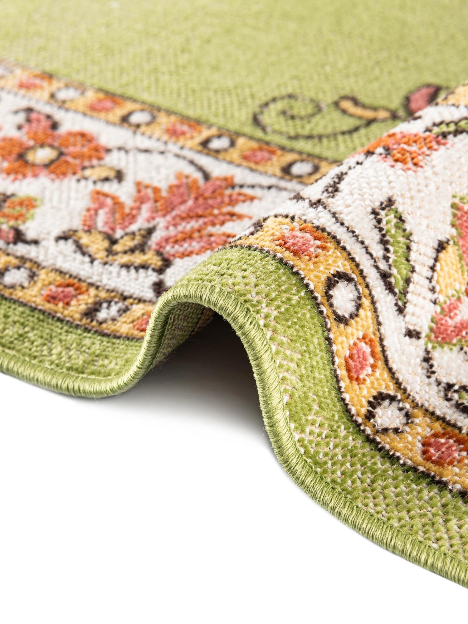 Green 2' x 8' Lucerne Runner Area Rug 100% Polypropylene Traditional Classic Easy Clean Carpet for Kitchens, Living Rooms, Bedroom, Office for Sale at Rug Engine
