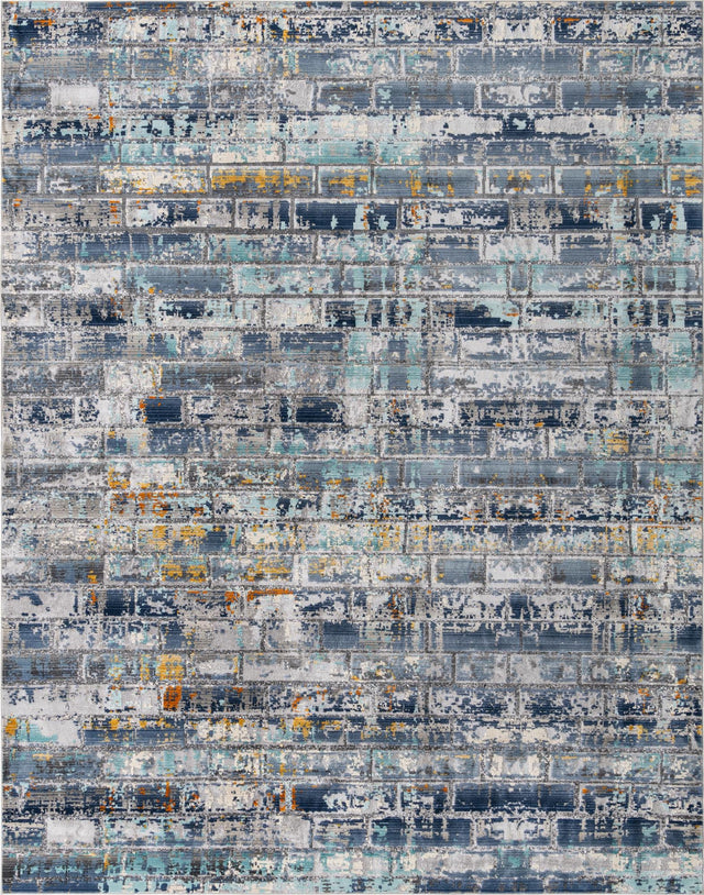 Dark Gray 9' x 12' Malibu Rectangle Area Rug 70% Polypropylene & 30% Polyester Colorful Modern Carpet for Living, Dining, Office, Bedrooms for Sale at Rug Engine