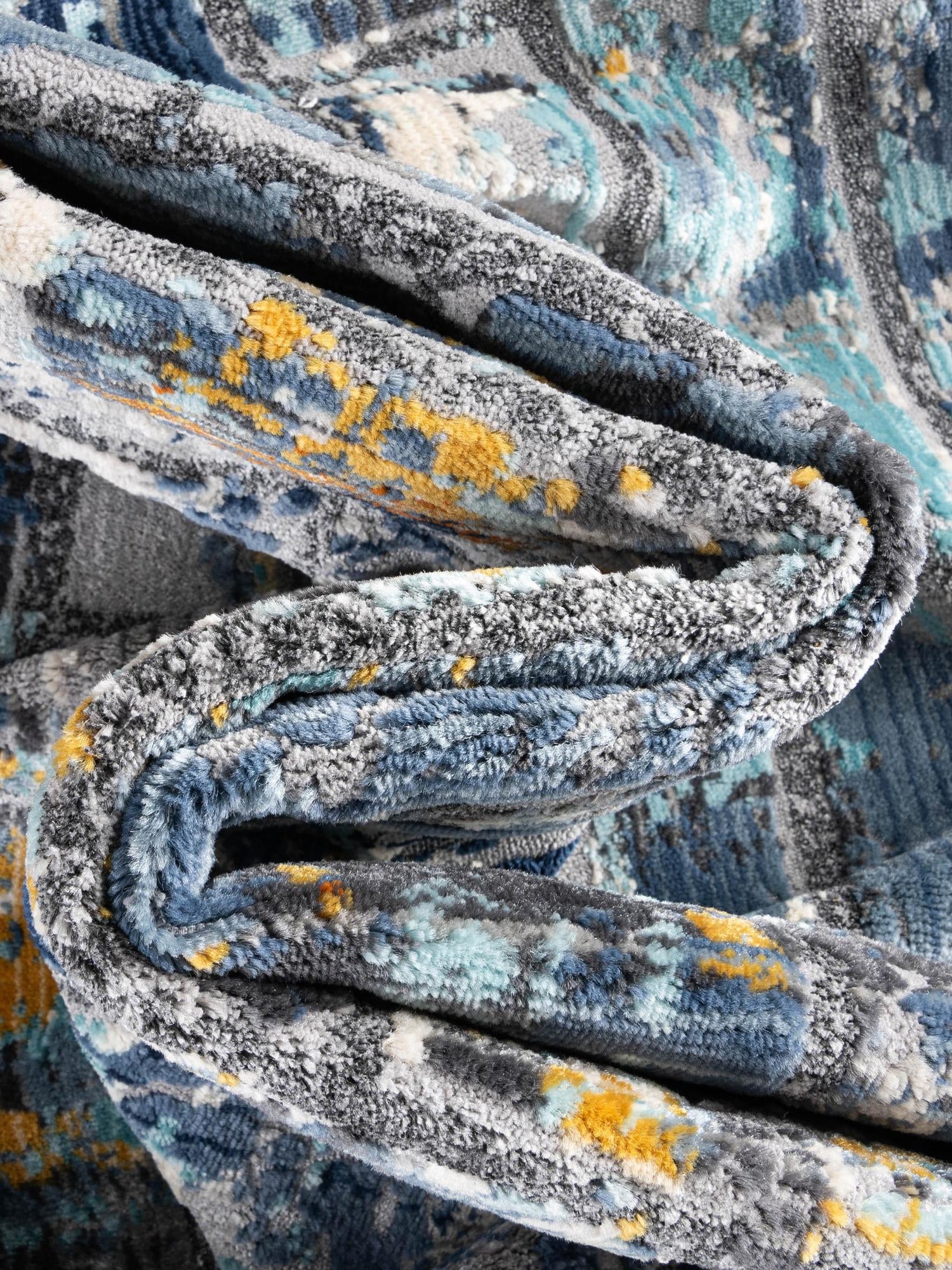 Dark Gray 4' 1 x 5' 11 Malibu Rectangle Area Rug 70% Polypropylene & 30% Polyester Colorful Modern Carpet for Living, Dining, Office, Bedrooms for Sale at Rug Engine