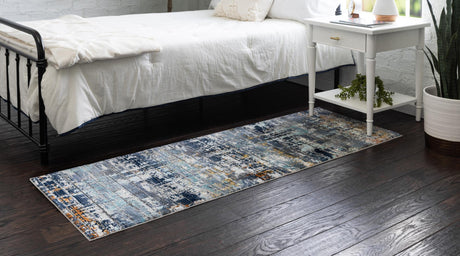 Dark Gray 2' x 5' 11 Malibu Runner Area Rug 70% Polypropylene & 30% Polyester Colorful Modern Carpet for Living, Dining, Office, Bedrooms for Sale at Rug Engine