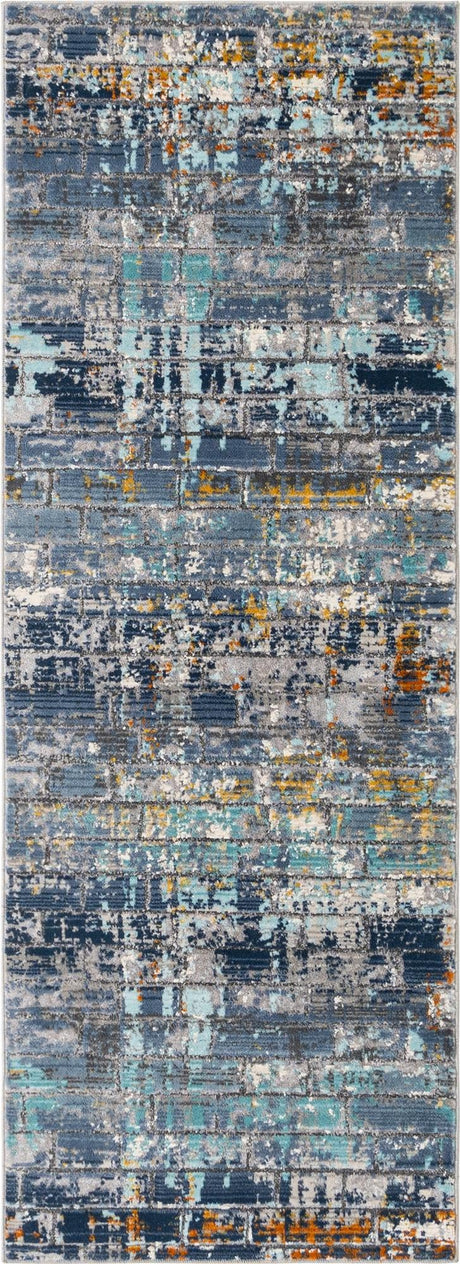 Dark Gray 2' x 5' 11 Malibu Runner Area Rug 70% Polypropylene & 30% Polyester Colorful Modern Carpet for Living, Dining, Office, Bedrooms for Sale at Rug Engine