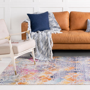 Multicolor 5' 1 x 7' 10 Malibu Rectangle Area Rug 70% Polypropylene & 30% Polyester Colorful Modern Carpet for Living, Dining, Office, Bedrooms for Sale at Rug Engine