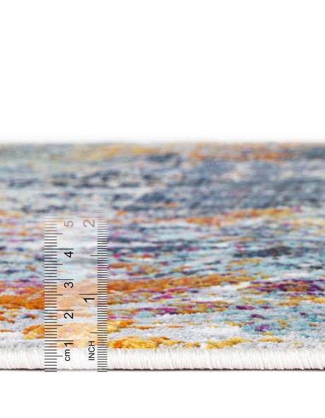 Multicolor 4' 1 x 5' 11 Malibu Rectangle Area Rug 70% Polypropylene & 30% Polyester Colorful Modern Carpet for Living, Dining, Office, Bedrooms for Sale at Rug Engine