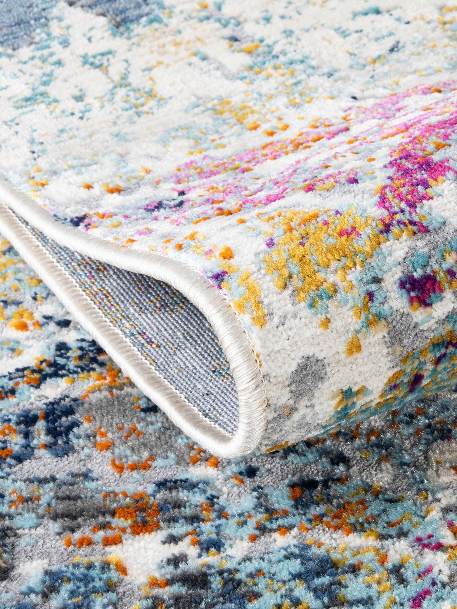 Multicolor 5' 1 x 7' 10 Malibu Rectangle Area Rug 70% Polypropylene & 30% Polyester Colorful Modern Carpet for Living, Dining, Office, Bedrooms for Sale at Rug Engine