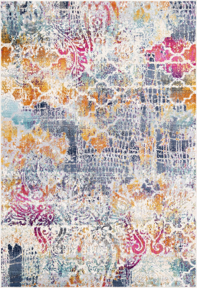 Multicolor 5' 1 x 7' 10 Malibu Rectangle Area Rug 70% Polypropylene & 30% Polyester Colorful Modern Carpet for Living, Dining, Office, Bedrooms for Sale at Rug Engine