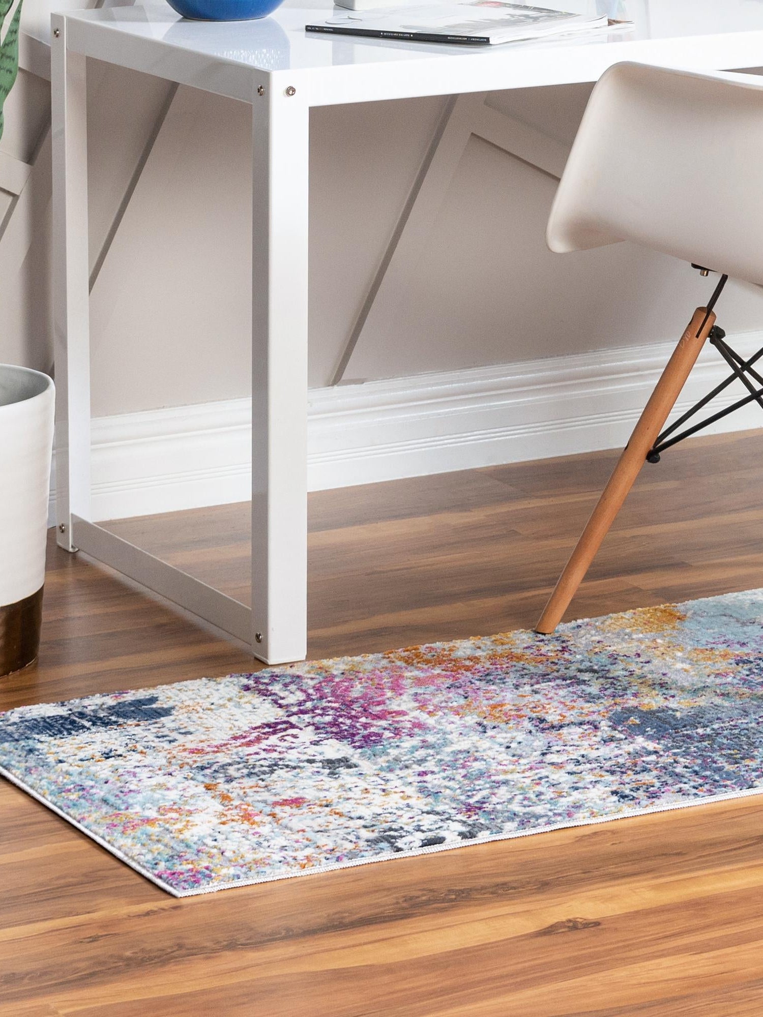 Multicolor 2' x 5' 11 Malibu Runner Area Rug 70% Polypropylene & 30% Polyester Colorful Modern Carpet for Living, Dining, Office, Bedrooms for Sale at Rug Engine