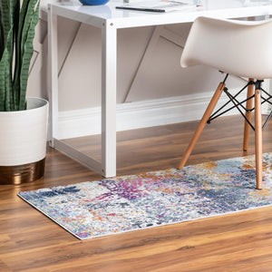 Multicolor 2' x 5' 11 Malibu Runner Area Rug 70% Polypropylene & 30% Polyester Colorful Modern Carpet for Living, Dining, Office, Bedrooms for Sale at Rug Engine